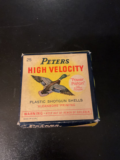 Vintage Peters High Velocity 16 Gauge 2 3/4” Magnum Shotgun Shells — Full Box of 25