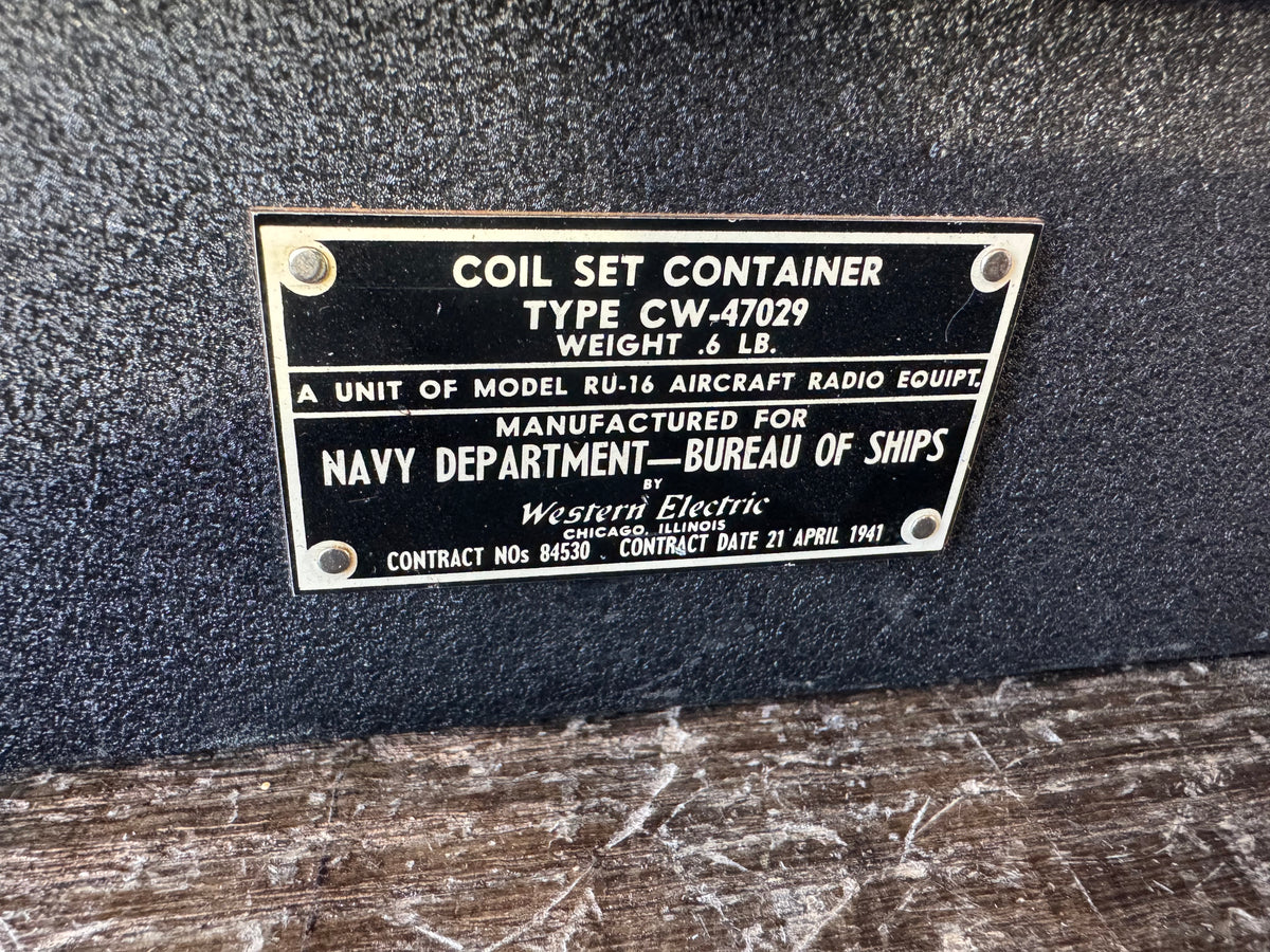 WWII U.S. Navy Western Electric RU-17 Aircraft Radio Dual Coil Set CW-47202 With Case