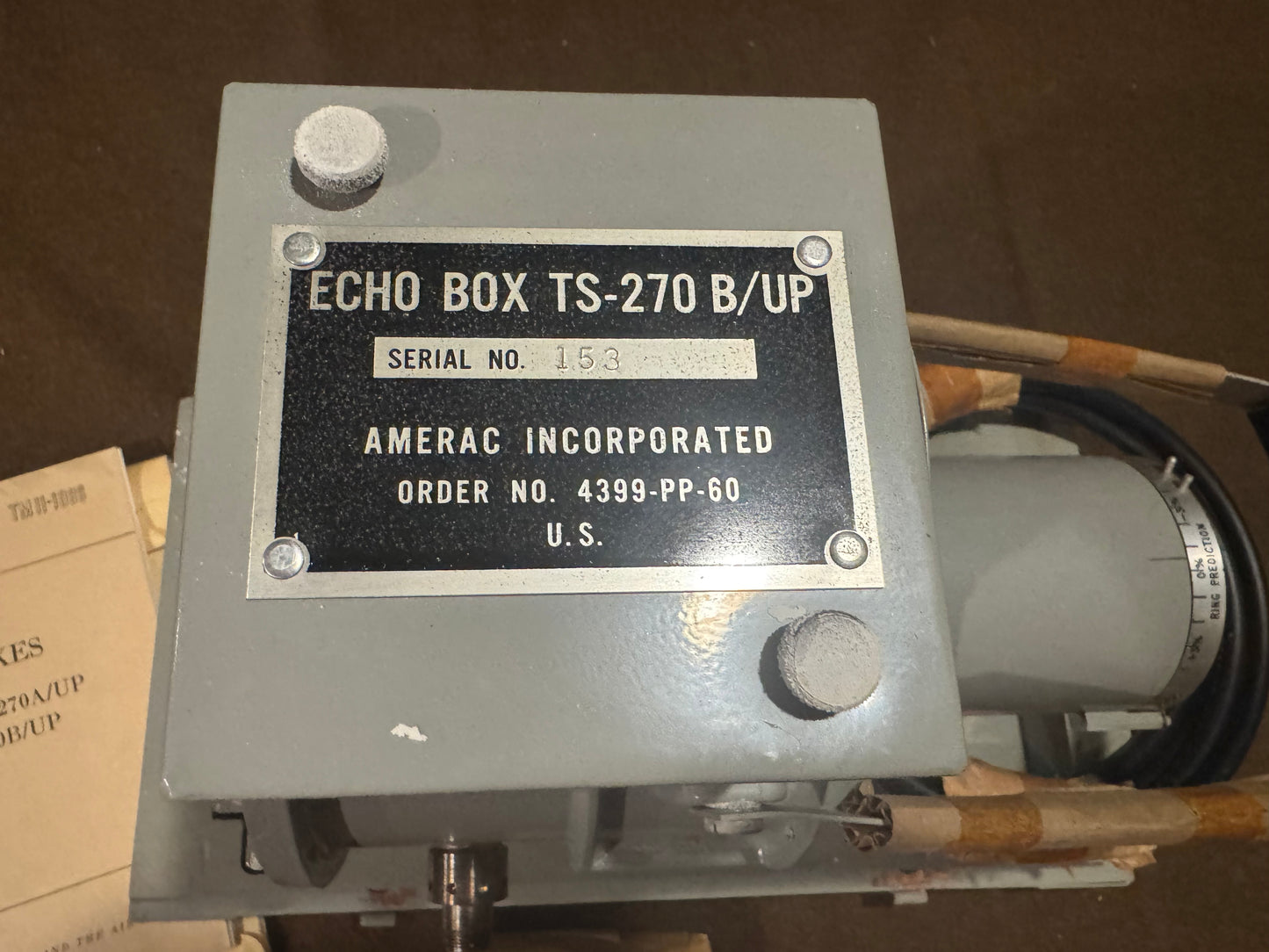 Original NOS U.S. military Echo Box TS-270B/UP