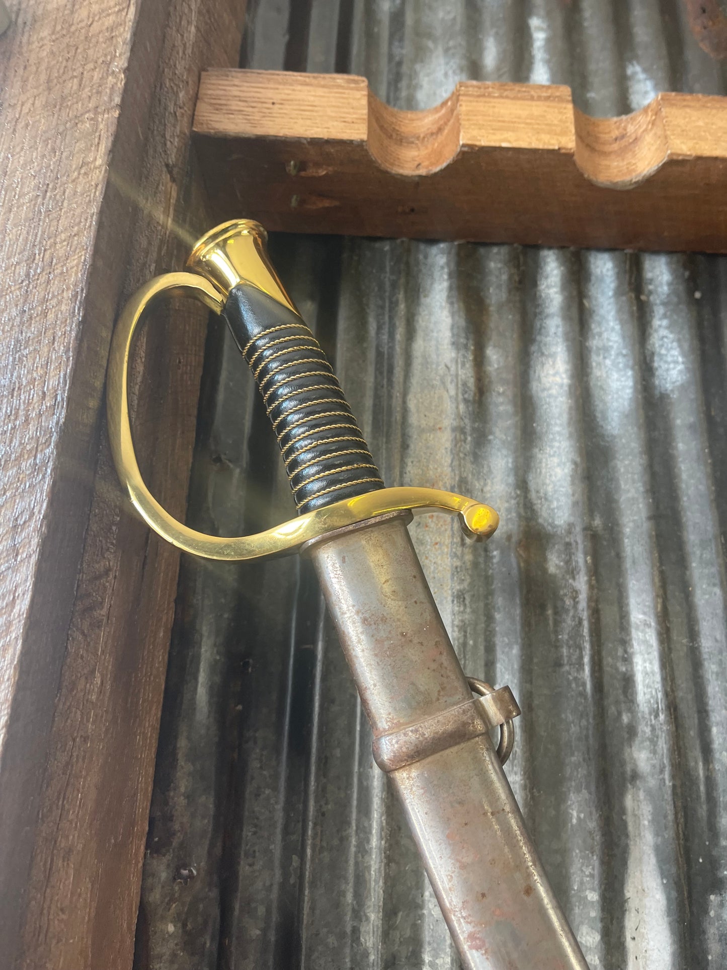 U.S. Model 1840 Cavalry Saber – Reproduction Blade / Antique Scabbard – “US ADK 1840”