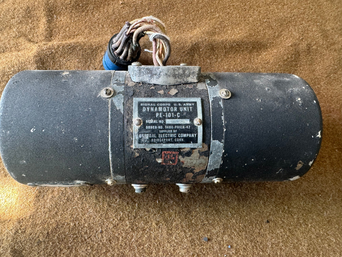 Signal Corps U.S. Army PE-101-C Dynamotor Unit General Electric WWII Military Radio Power Supply