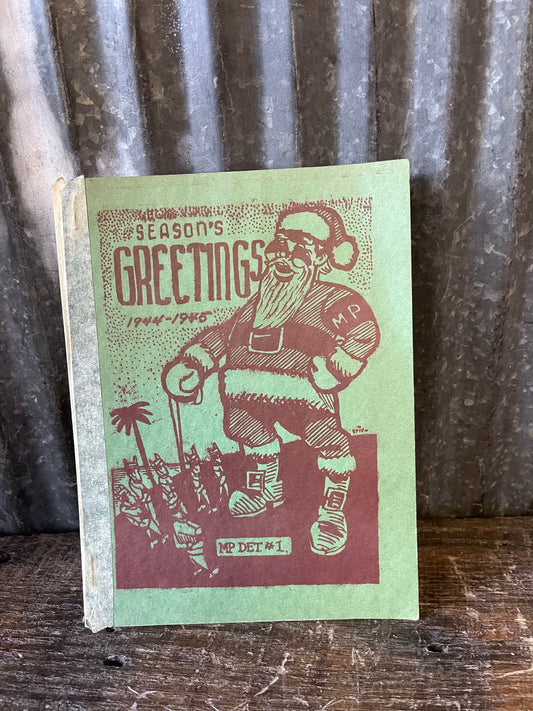 1944 Military Police Detachment Christmas Dinner Menu & Personnel Roster Booklet
