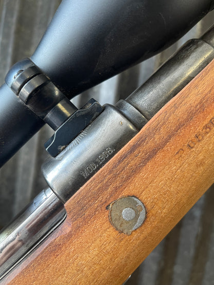 Commercial German Mauser Model 1908 Sporter 7x57 Mauser w/ Burris Scope