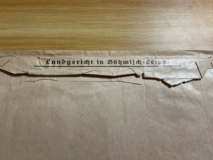 WWII German Landgericht Bohmisch-Leila Court Document-Sudetenland- 1939-1941