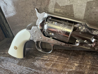 Pietta / Taylor’s Reproduction 1858 Remington- Nickel-Engraved
