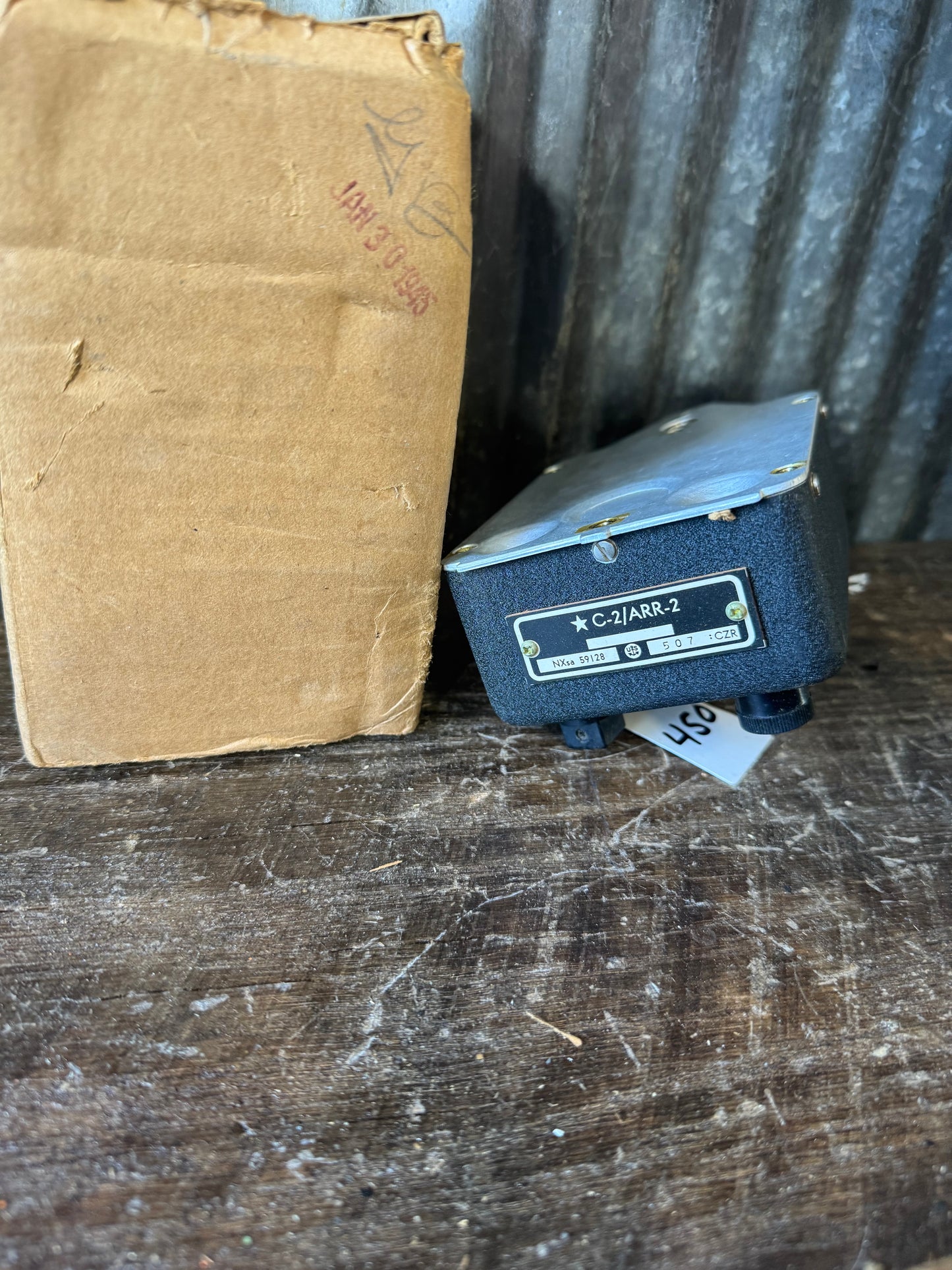 WWII U.S. Army Air Forces C-2/ARR-2 Aircraft Radio Control Box – NOS with Original Carton