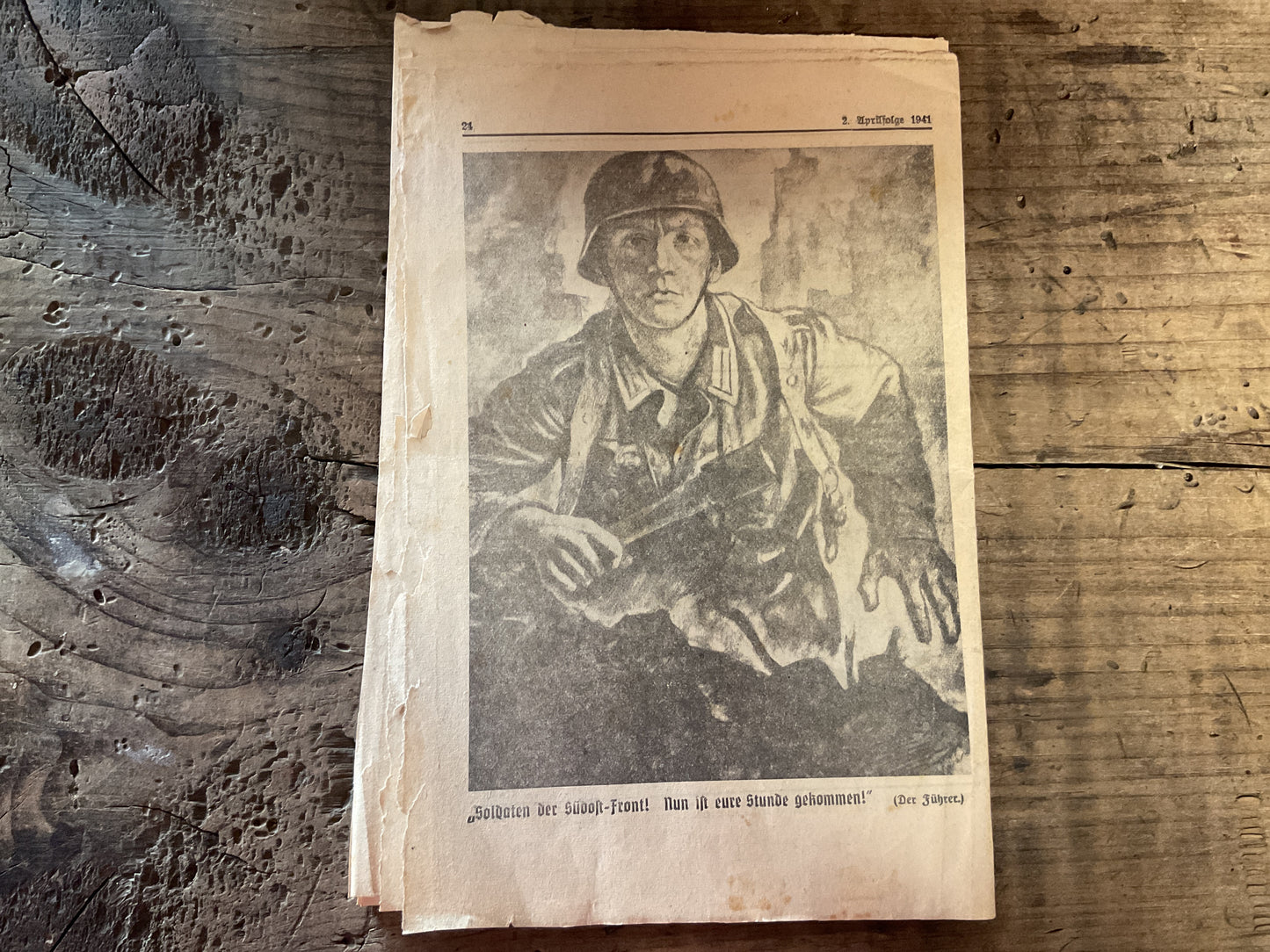 WWII German Propaganda Newspaper-Die O.E. Feldpost-Hitler’s Birthday Issue-2 April 1941 Issue
