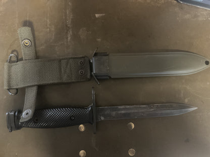 Vietnam-Era U.S. M7 Bayonet with M10 Scabbard