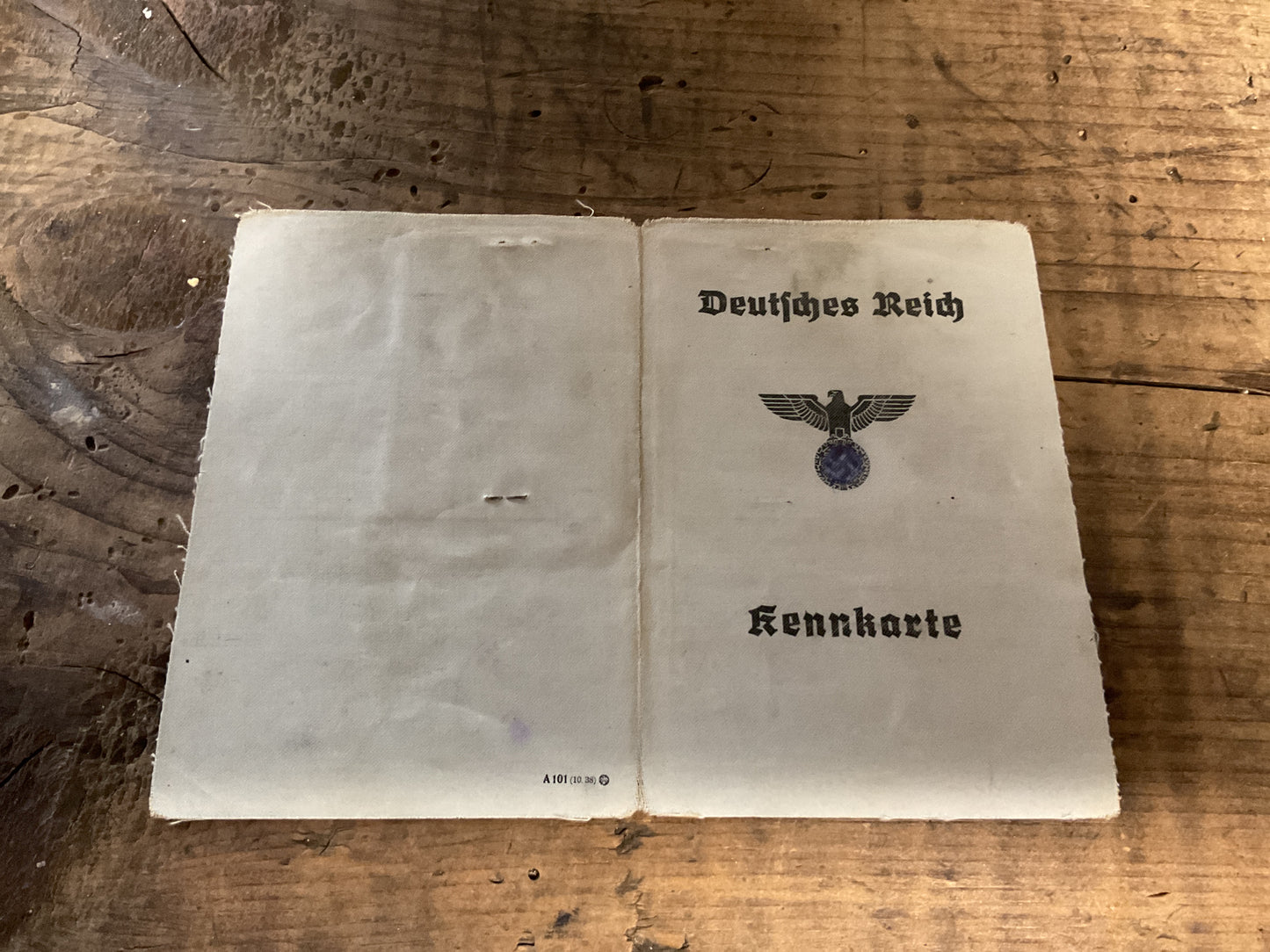 Original WWII German Police Kennkarte Identification Card-Bochum Police District-Complete with Photo