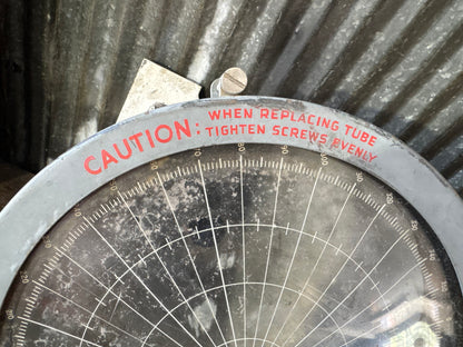 Vintage Military Radar Indicator CRT / PPI Display Assembly