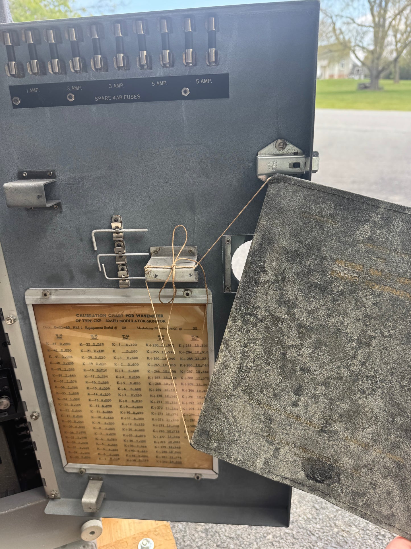 WWII U.S. Navy Bureau of Ships Model BM-2 radio transmitting/receiving equipment cabinet