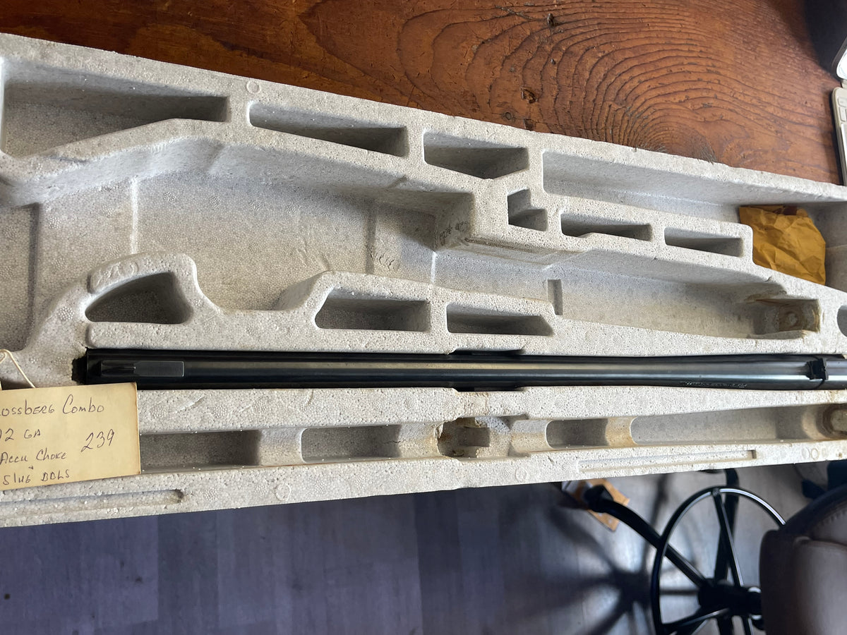 Mossberg 500 Pump-Action Shotgun – 12 Gauge – Vent Rib Barrel – Good Used Condition original box and slug barrel