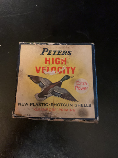 Vintage Peters High Velocity 12 Gauge Rifled Slugs — 2 3/4” Box Full