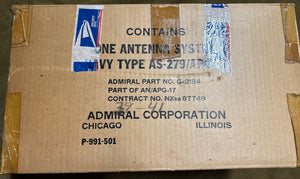 NOS U.S. Navy AS-279/APG-17 Antenna System Components — Original Admiral Corp Box