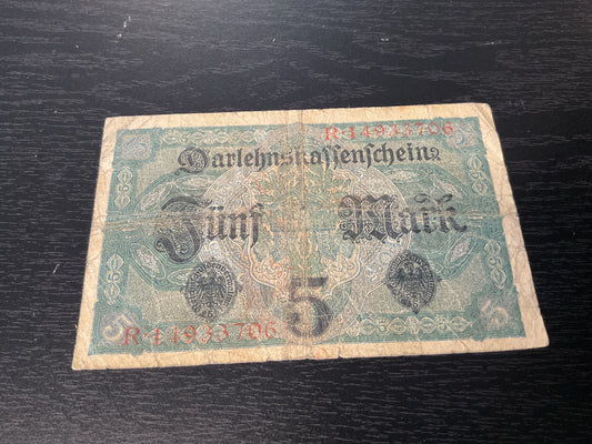 German 5 Mark Note 1917