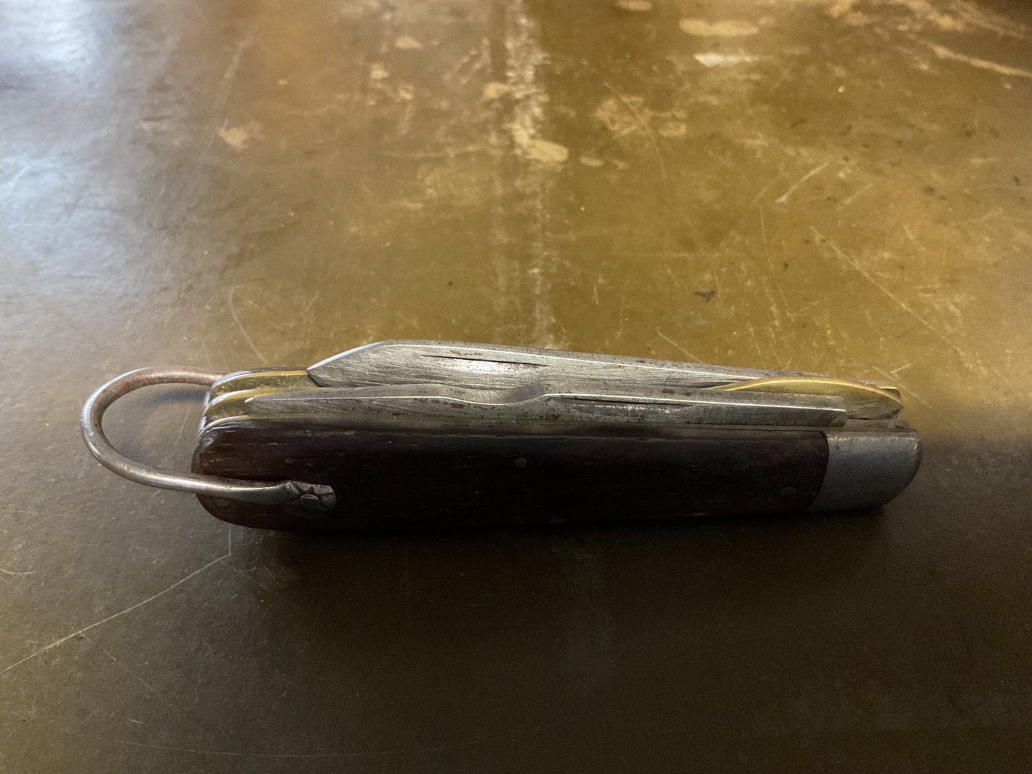Utica Cutlery Co. Folding Pocket Knife with Wood Handle