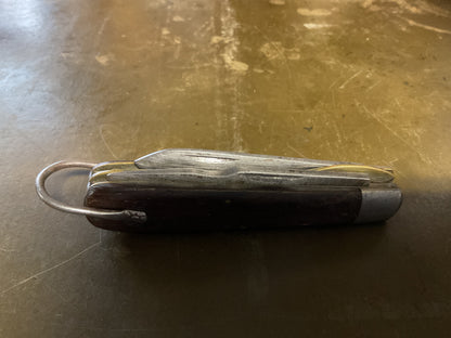 Utica Cutlery Co. Folding Pocket Knife with Wood Handle
