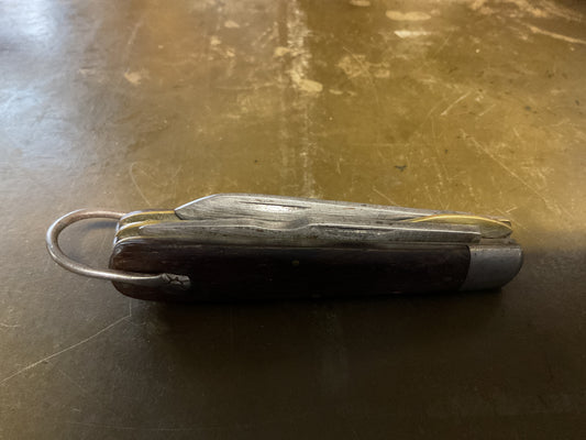 Utica Cutlery Co. Folding Pocket Knife with Wood Handle