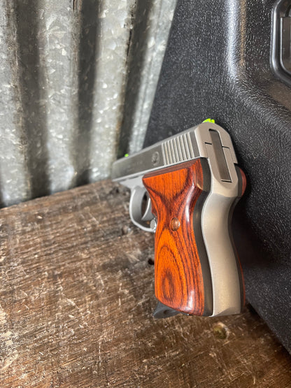 North American Arms Guardian .380 ACP Stainless Pistol – Custom Wood Grips – Box & Three Magazines