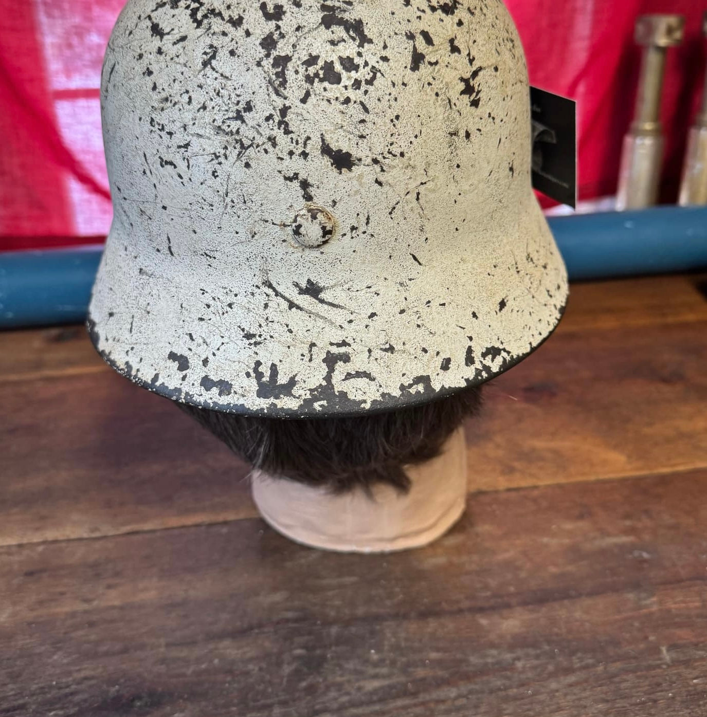 German M40 WWII Helmet Snow Camo