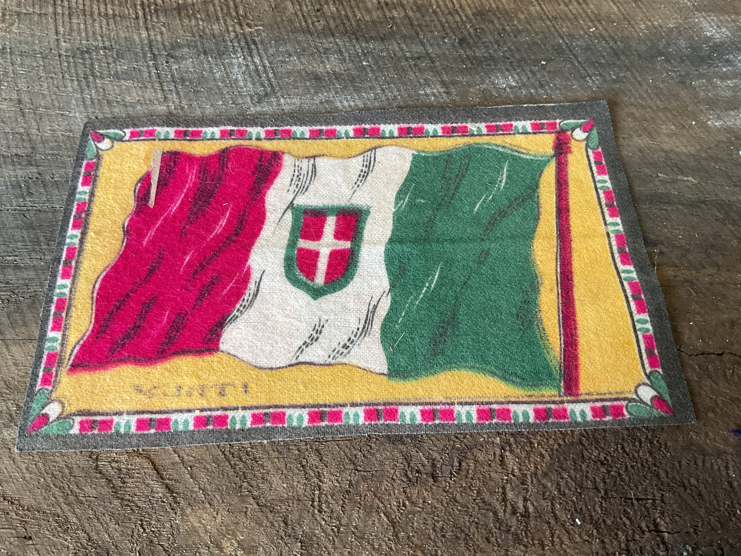 WWI Tobacco Felt Flag (approx 6x4)