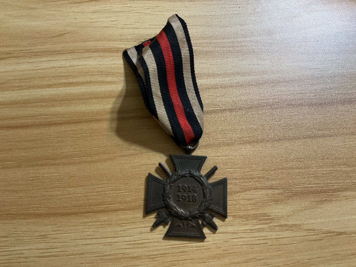 Original Hindenburg Cross w/ Swords-G4 Maker Marked Veterans Medal