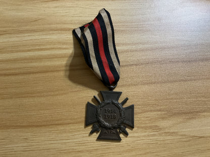 Original Hindenburg Cross w/ Swords-G4 Maker Marked Veterans Medal