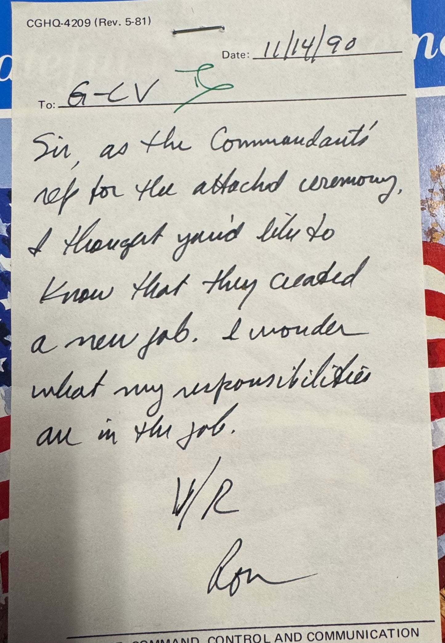 UNITED STATES COAST GUARD

REAR ADMIRAL RONALD M. POLANT

NAMED AVIATION & COMMAND GROUPING