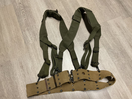 U.S. Army Vietnam War M-1956 Load Bearing Equipment (LBE) Web Gear Set-DSA Contract