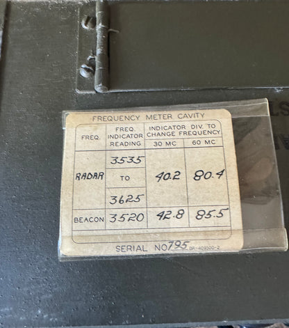 WWII TS-3A/AP Radar Test Set with Canvas Carrying Bag & Power Computer