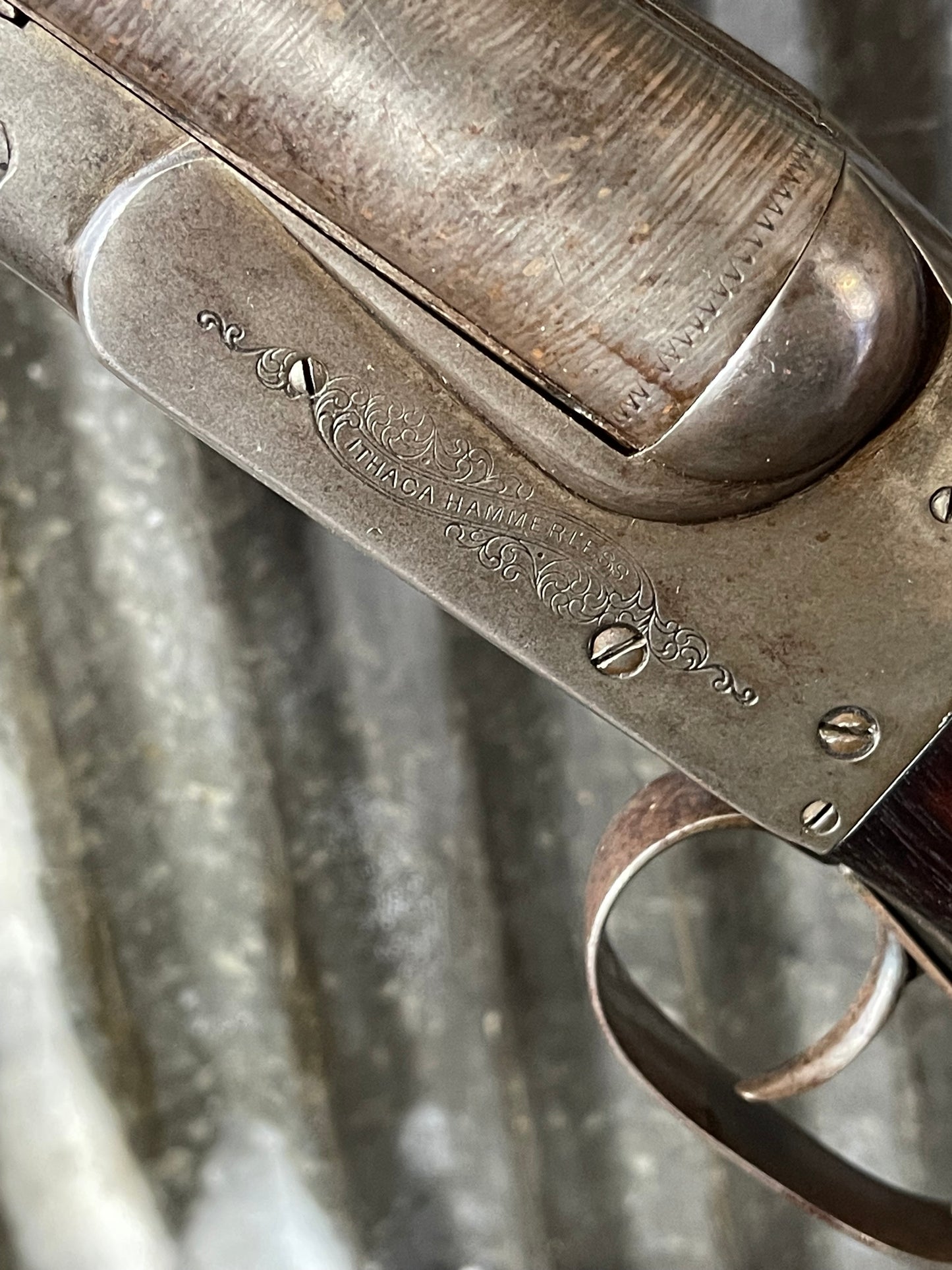 Ithaca Double Barrel 12 Gauge Shotgun – Damascus Twist Barrels – 18.5” Coach Gun Configuration