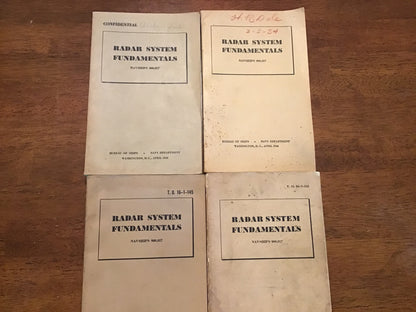 WWII U.S. Navy Radar System Fundamentals Manual NAVSHIPS 900,017 – April 1944 Original