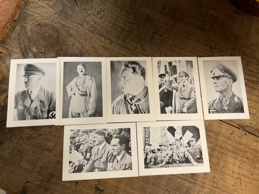 WWII German Third Reich Leadership Photograph Set-7 Photos-Hitler, Goring, Hess & Luftwaffe Leaders