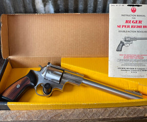 Ruger Super Redhawk Stainless Revolver – .44 Magnum – 9½” Barrel – Burris Safari 4x Scope – Boxed