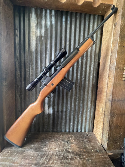 Ruger Mini-14 Ranch Rifle .223 Rem / 5.56 NATO – Redfield 4X Scope – Walnut Stock