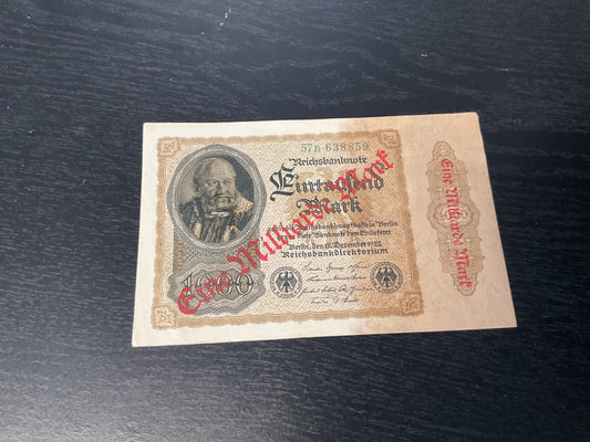 German 1000 Marks Note 1922