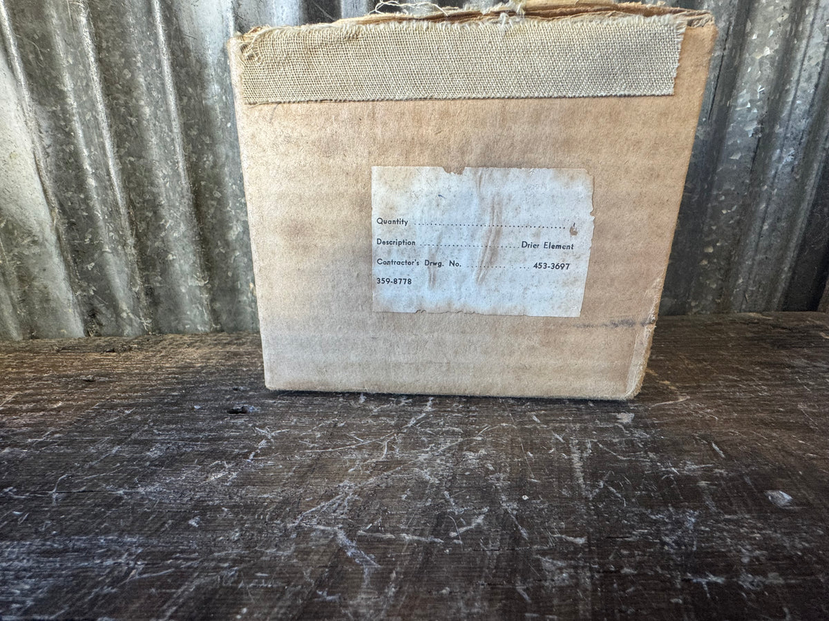 Vintage Drier Element with Drierite Desiccant Bottle & Labeled Box