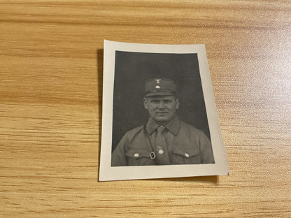 WWII German RAD Reich Labour Service Man Portrait Photograph- Identified on Reverse, “Franz”