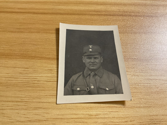 WWII German RAD Reich Labour Service Man Portrait Photograph- Identified on Reverse, “Franz”