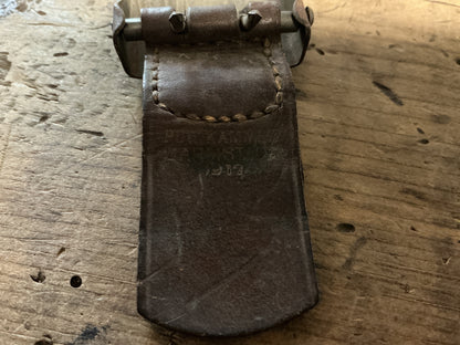Original WWI Imperial German Prussian “Gott Mits Uns” Belt Buckle w/ Darmstadt Kammer 1917 Leather Tab