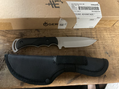 Gerber Rocky Mountain Elk Foundation RMEF Fixed Blade Hunting Knife with Sheath and Box