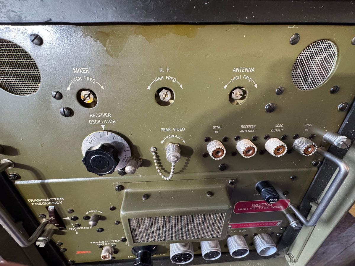 WWII U.S. Military RT-48A/TPX-1 IFF Radar Transmitter-Receiver with Case & Schematic