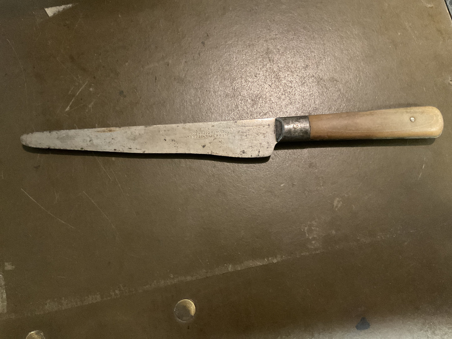 Larson & Goodnow 8” Serving Knife dated 1860