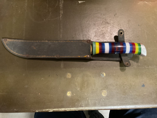 WWII Theatre Knife multi color handle