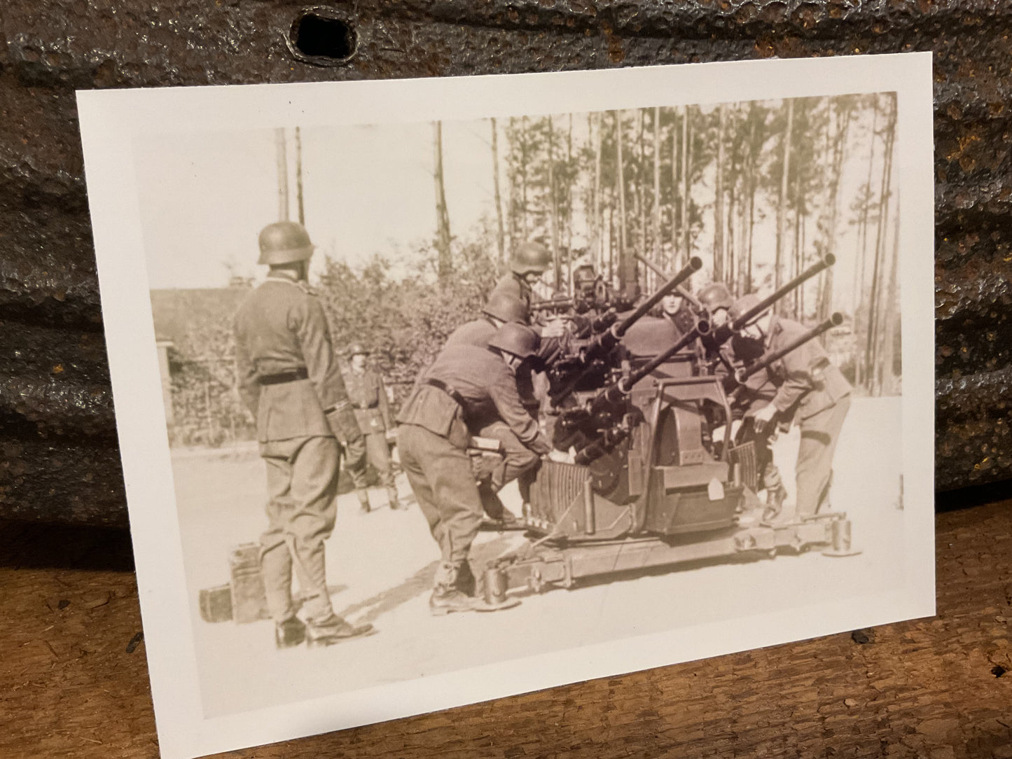 German Flak 30/38 Magazine with Inert Round and Picture