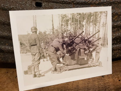 German Flak 30/38 Magazine with Inert Round and Picture