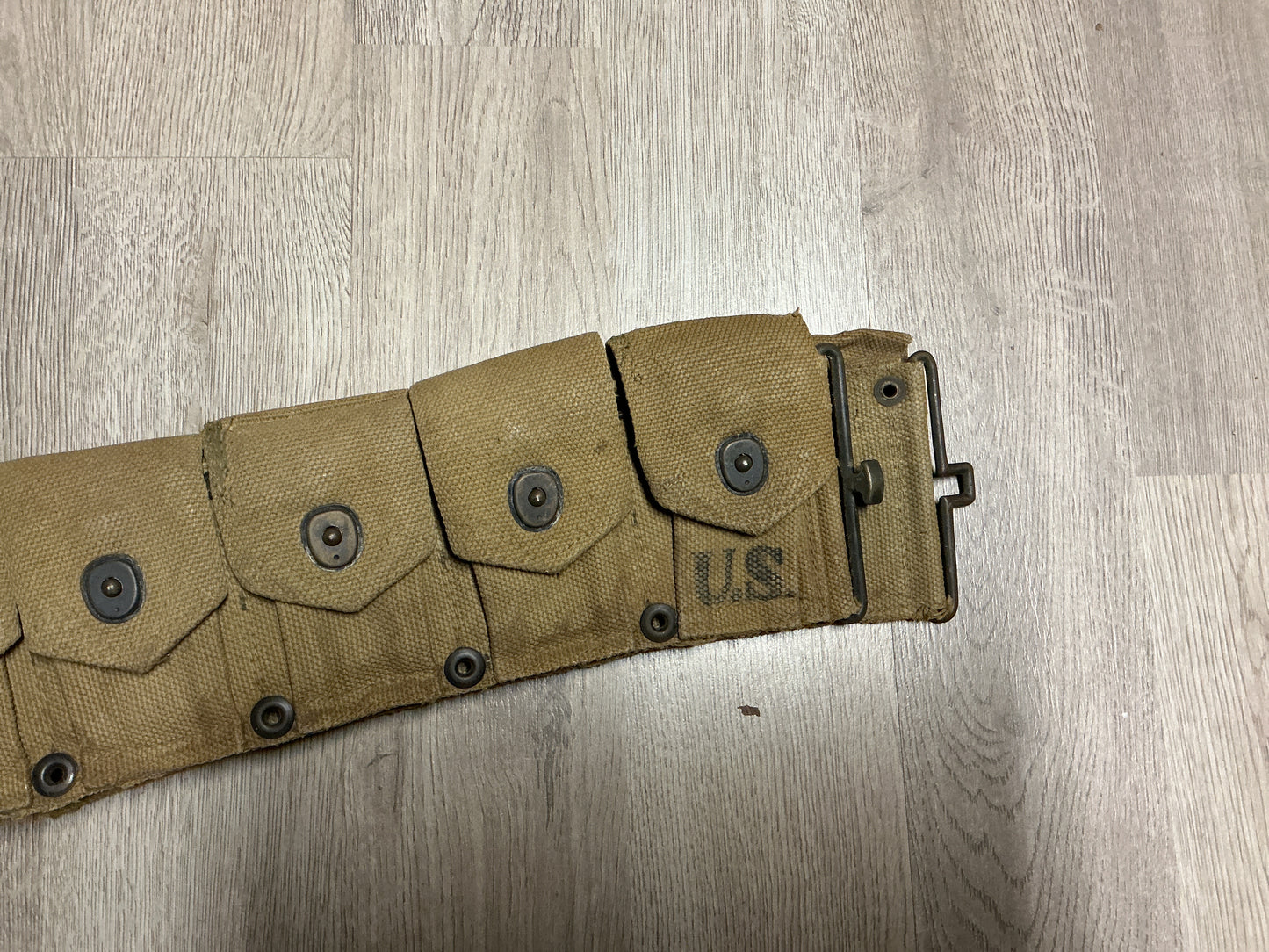 Original WWII U.S. Army M1923 Garand Cartridge Belt- Hinson & Mgf. Co.-Dated 1943
