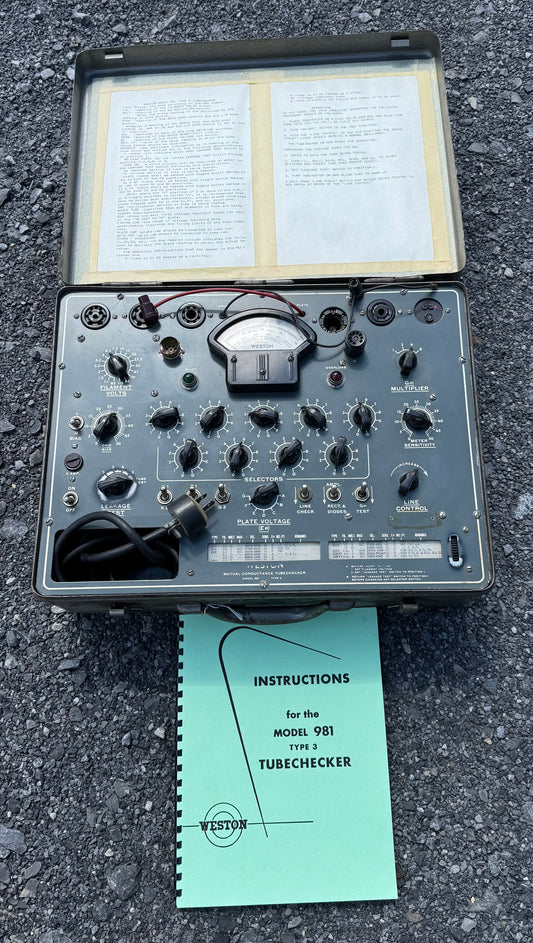Original Weston Model 981 Type 3 Mutual Conductance Tube Checker