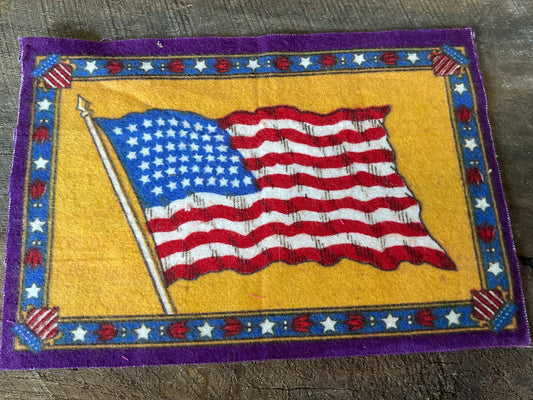 WWI Tobacco Felt Flag (approx 9x6)