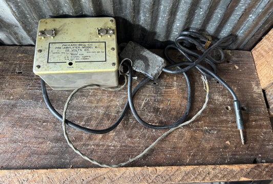 WWII Packard-Bell Model K-1 Signal Corps Pre-Amplifier – 28 Volt DC – Aircraft Communications
